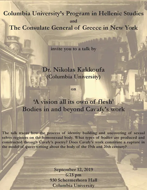 A vision all its own of flesh’ Bodies in and beyond Cavafy’s work